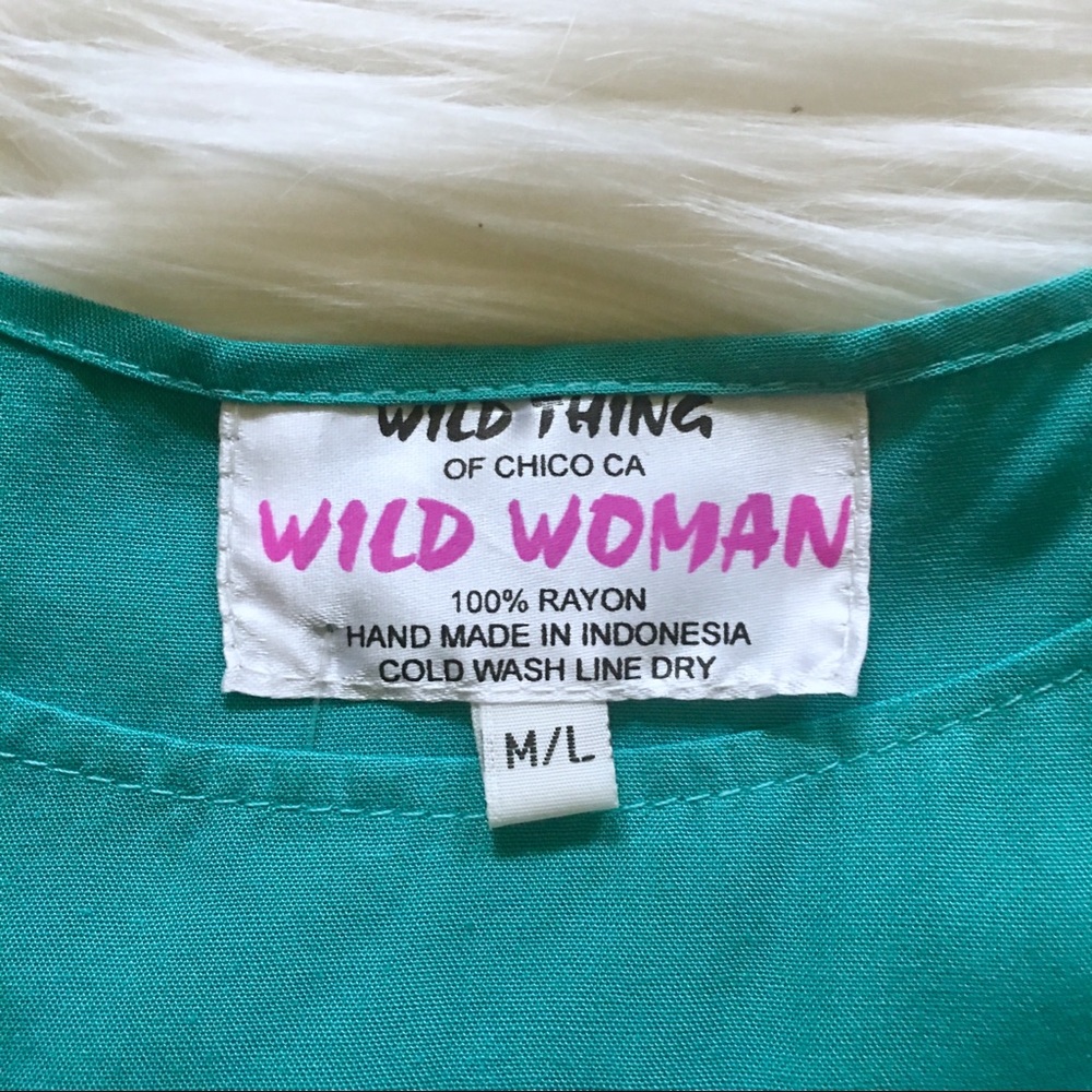 ✨RESERVED!✨WILD THING Sleeveless Teal Tank Blouse - Picture 5 of 7